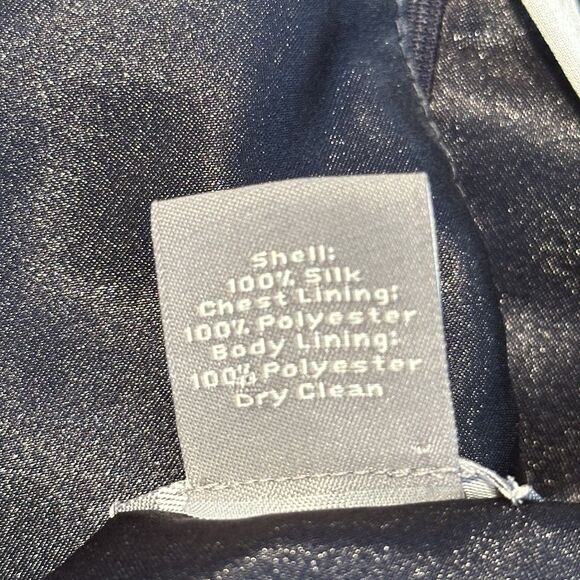 Ann Taylor Silk Cocktail Dress Shirred Bust Fluted Sz 14 Sash Tie Shelf Bra Chic - Picture 13 of 14